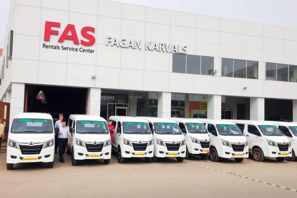 FAS Rentals service center in Rahim Yar Khan with Chagan Karvans